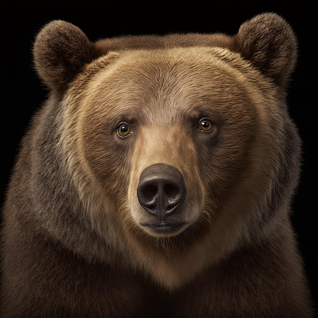 Grizzly bear portrait ultra realistic Generative Ai