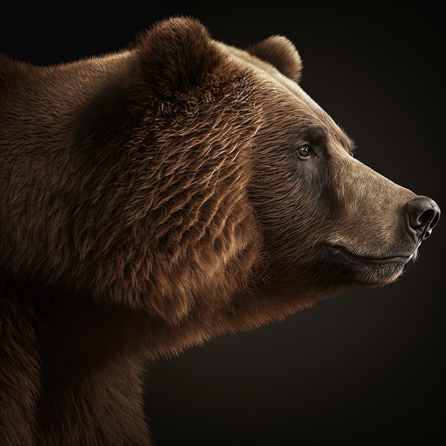 Grizzly bear portrait ultra realistic Generative Ai