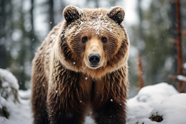 Grizzly Bear39s Wintry Wander Generative Ai