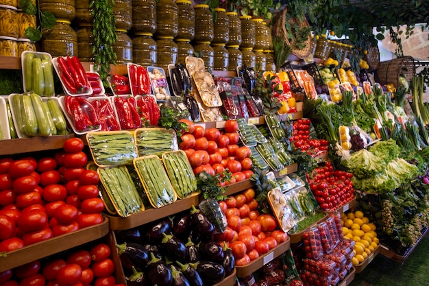 Grocery section of the grocery store