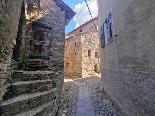 Grondona old medieval piedmont village