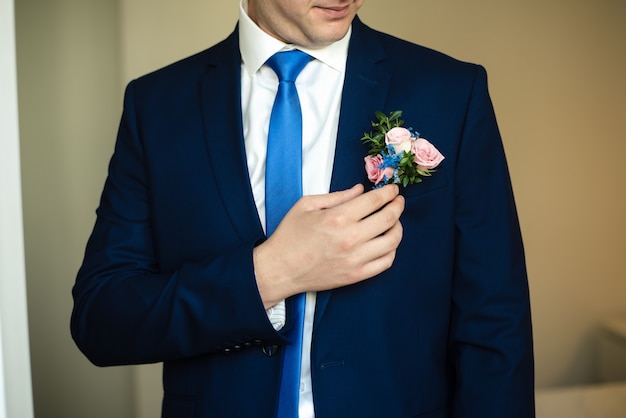 Groom in a jacket a man in a blue jacket wedding day grooms fees