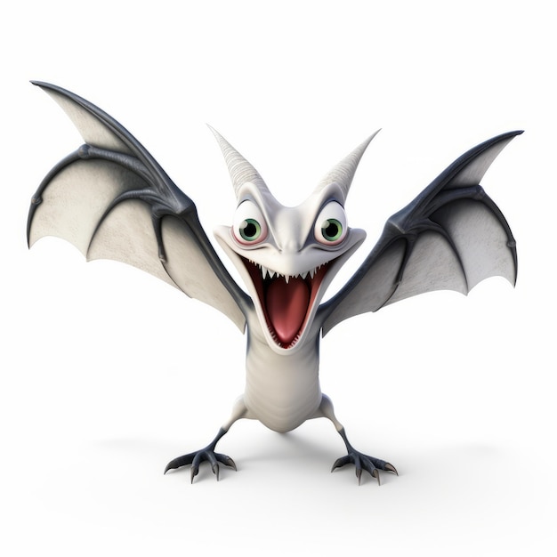 Groovy Dragon 3D Cartoon Pterodactyl Design with AvianThemed Style