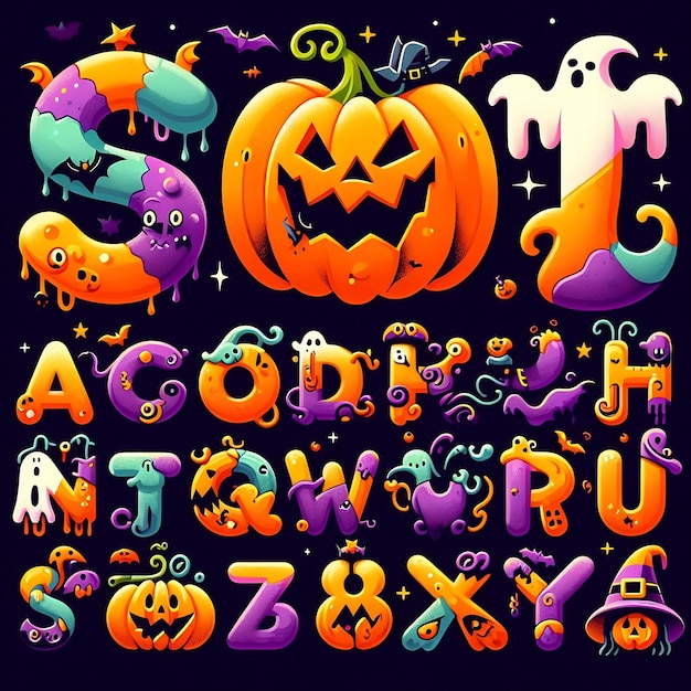 Groovy Halloween Typeface Retro Spooky Font for Creative Designs