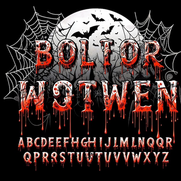 Groovy Halloween Typeface Retro Spooky Font for Creative Designs