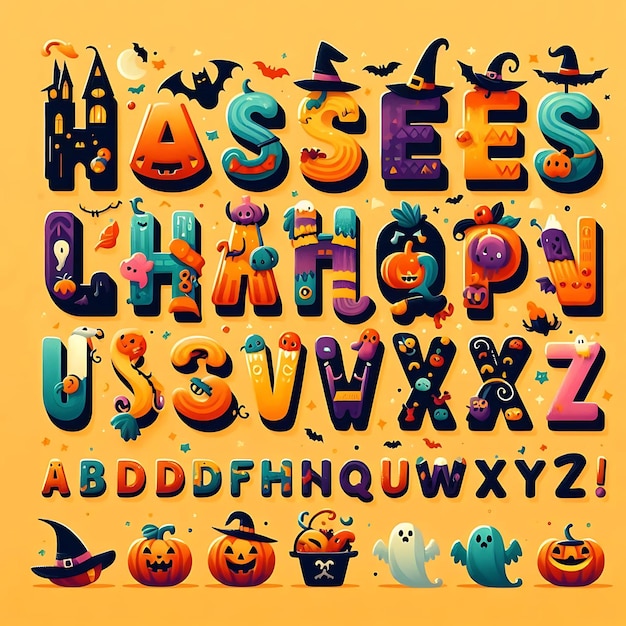 Groovy Halloween Typeface Retro Spooky Font for Creative Designs