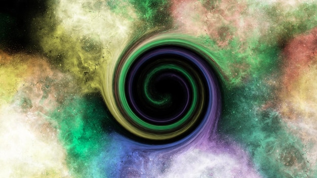 Groovy hole galaxy art background