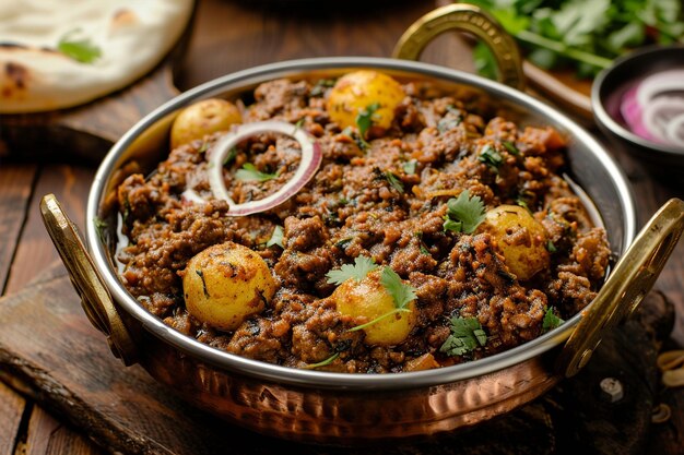 Photo ground beef keema aloo indian style