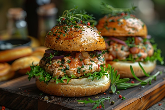 Ground Chicken Sandwiches Perfect for Outdoor Dining