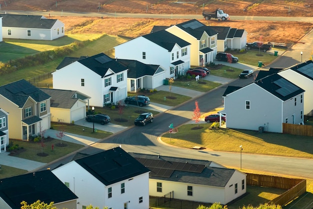 Ground prepared for building of new residential houses in South Carolina suburban development area Concept of growing american suburbs