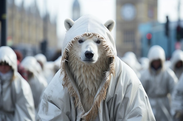 Group of Activists Participating in Climate Change Protest