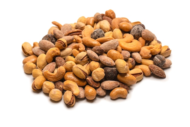 A group of almonds pistachios walnuts macadamia cashews