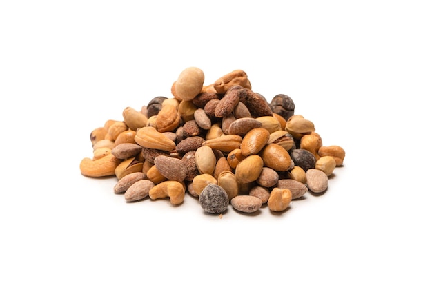 A group of almonds pistachios walnuts macadamia cashews