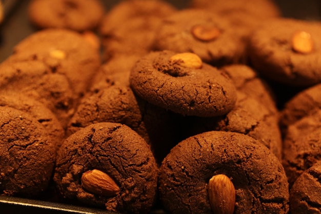 Group of assorted cookies Chocolate chip oatmeal raisin white chocolate