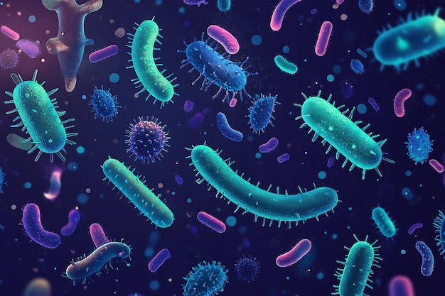 a group of bacteria that are under water