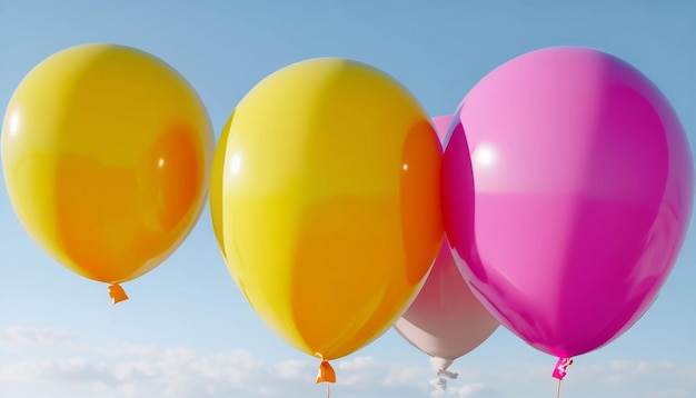 Photo a group of balloons with the word smiley on them