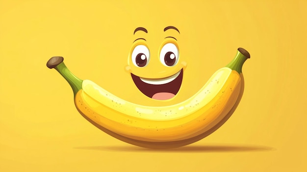 group of bananas with faces drawn on them with funny banana is beautifull and colourfull background