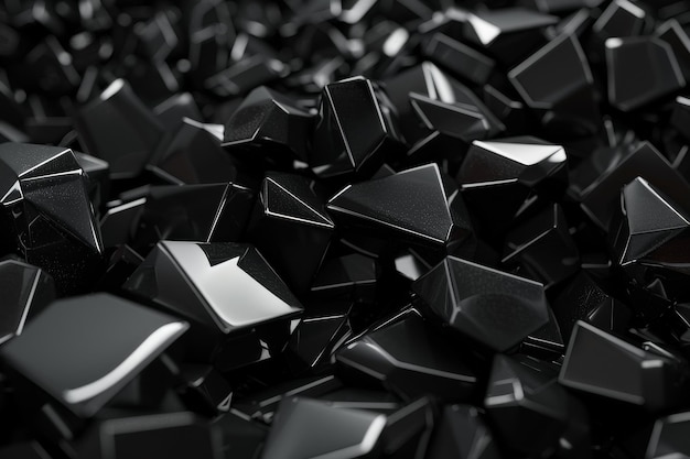 Group of Black Cubes Forming a Cluster