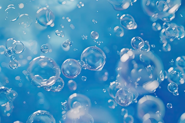 a group of blue ozone molecules pattern on a blue background