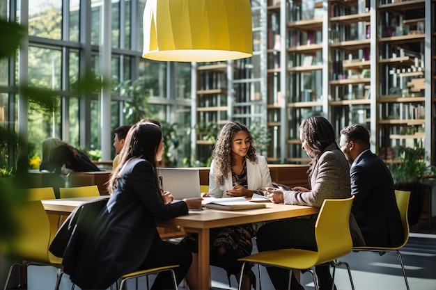 Group of Business People Sitting at Table