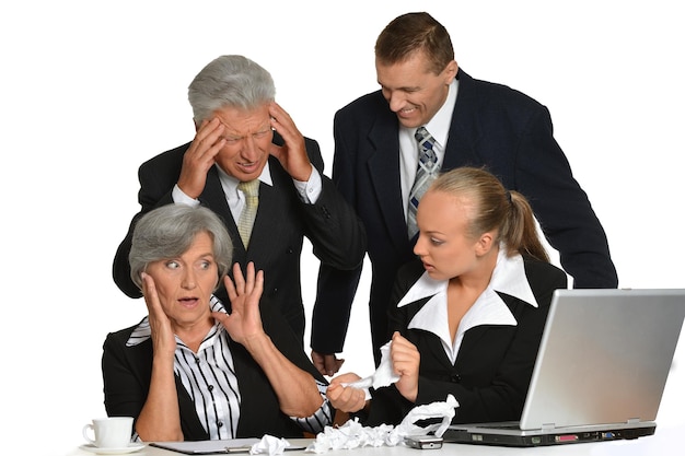 Group of businessman with laptop