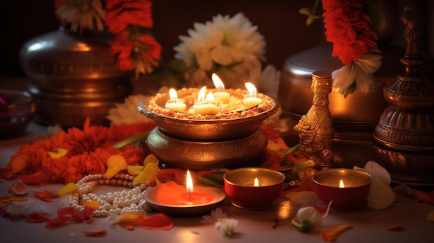 Group of Candles on Table