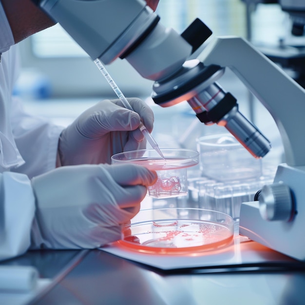 Photo group of chemical engineers working in laboratory