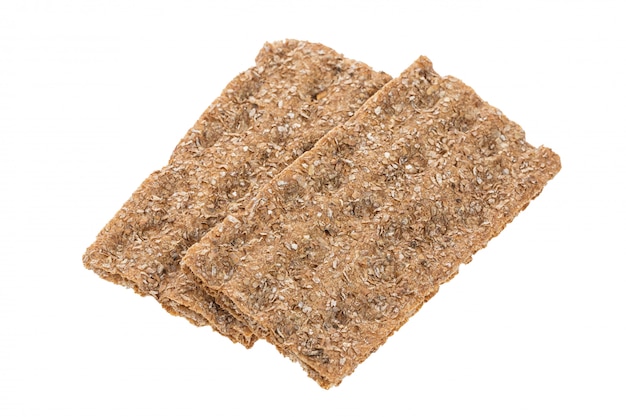 Group of crispbreads isolated