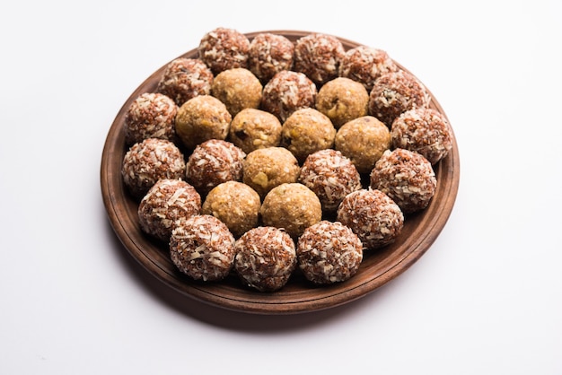 Group of Dink, Gond, Aliv, Halim laddu, Laddoo, Ladu, Ladoo Made using Garden cress Seed and edible gum, sweet food