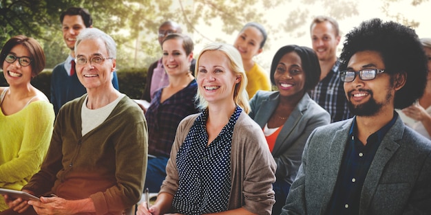 Group of diverse people in a seminar