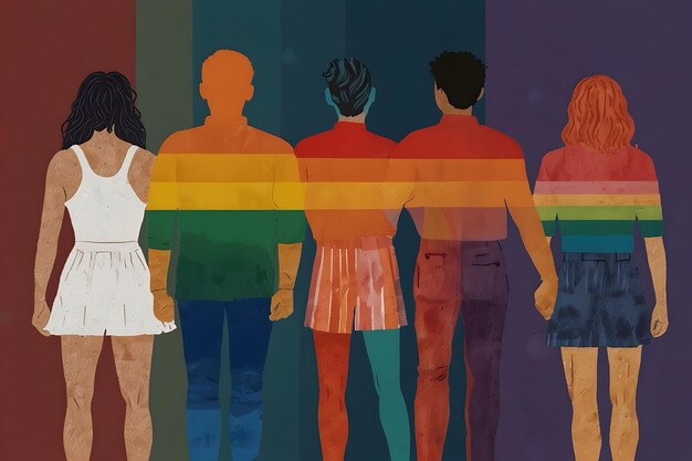 A group of diversity with support of LGBTQ