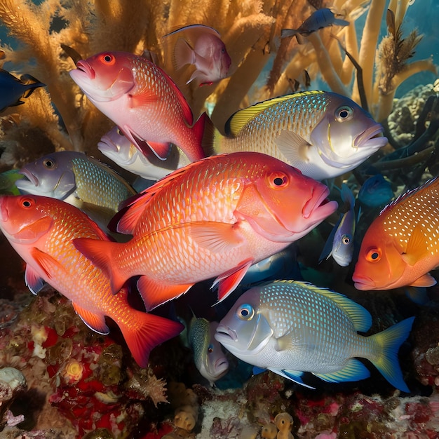 Group of fish in the water