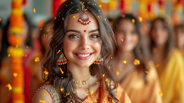 group of friends celebrating Gudi Padwa together