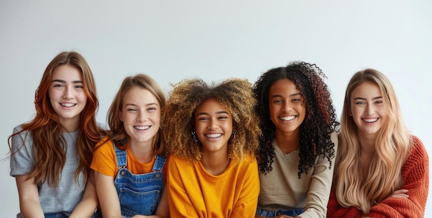 A group of friends laughing and talking together