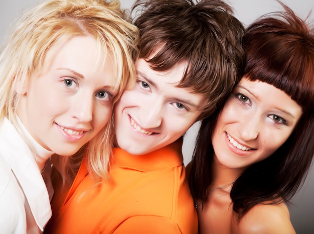 Group of friends smiling