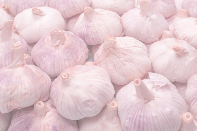 Group of garlic isolated on a white background