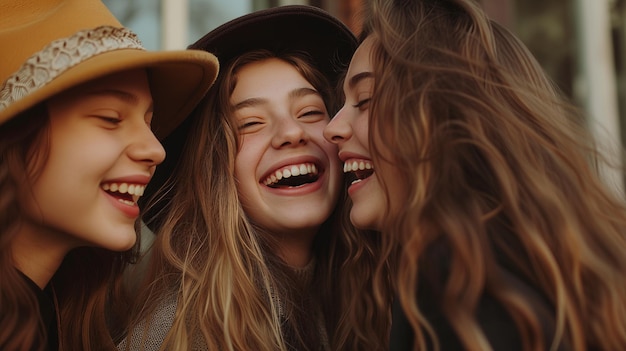 Group of Girls Laughing and Enjoying a Girls Day Out