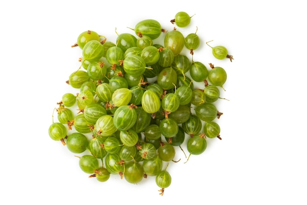 A group of gooseberries isolated on a white background