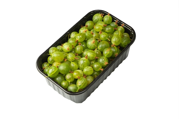 A group of gooseberries isolated on a white background