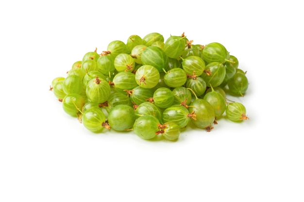 A group of gooseberries isolated on a white background