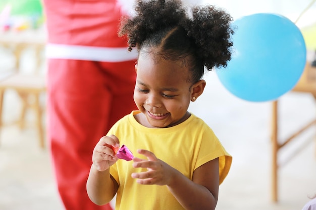 Group of happy children playing at playground