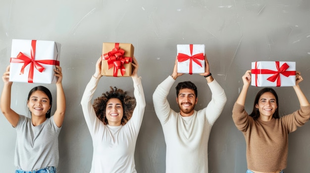 The Group Holding Gifts