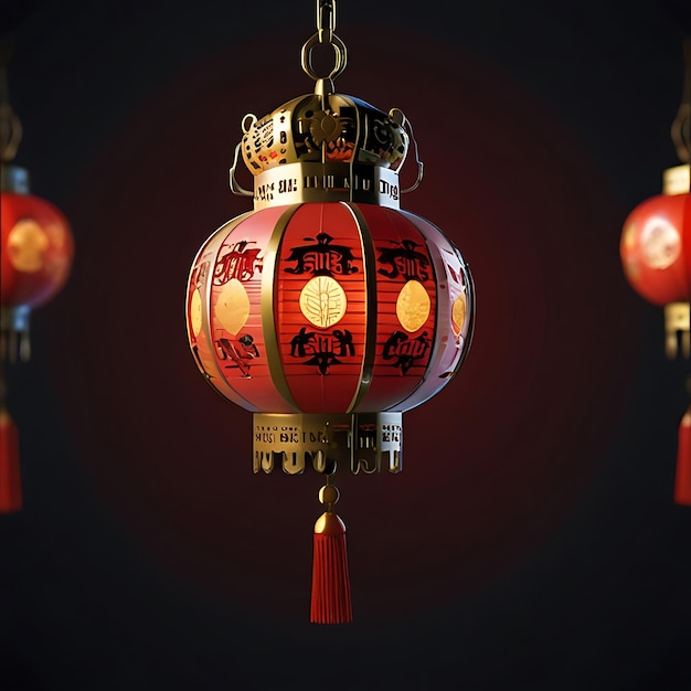 a group of lanterns with chinese symbols on them