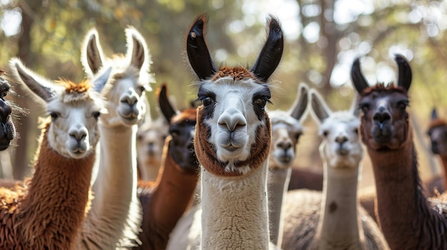 A group of llamas and alpacas Generative Ai