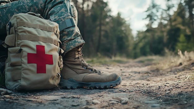 Photo a group of medical soldiers