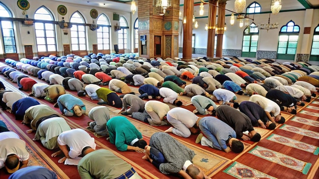 a group of men are doing yoga on a carpet with the word  on the top