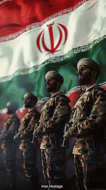 a group of men in camouflage uniforms stand in front of a flag that says  war