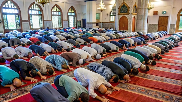 a group of men doing yoga in a mosque with the words  men do not do anything