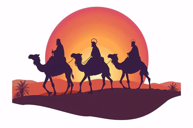 a group of men riding camels