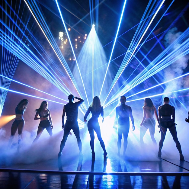 a group of people are dancing in a dance studio